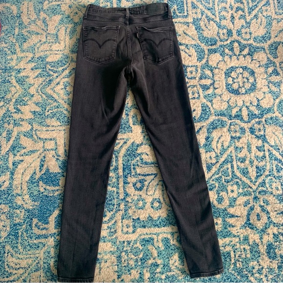 Levi’s 721 High Waist Skinny Jeans Dark Gray - Picture 3 of 5
